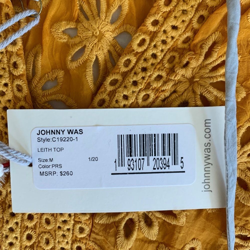 Johnny Was Persimmon Leith Top Rayon Medium NWT - Picture 9 of 9
